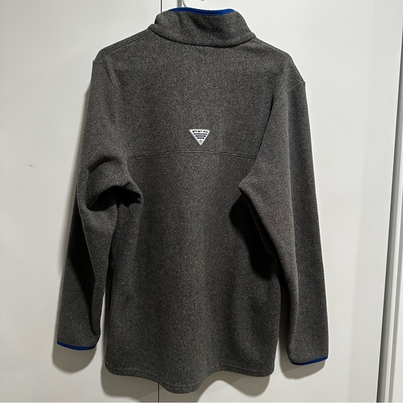 University of Kentucky UK Columbia PFG Fleece Half-Snap Pullover, Gray - Picture 4 of 5